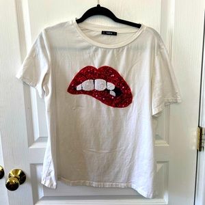 White Sequin T-shirt